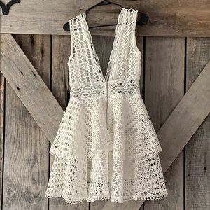 White crochet dress